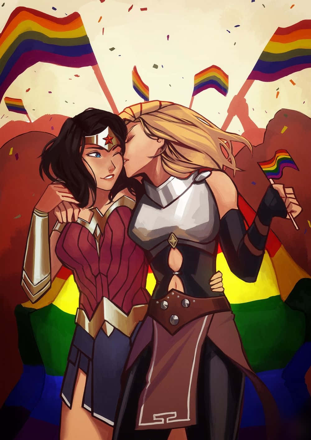 Lesbian Anime Wonder Woman Jane Foster Pride Parade