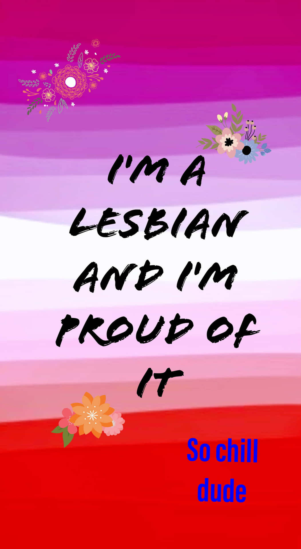 Lesbian Color Proud Quote Background