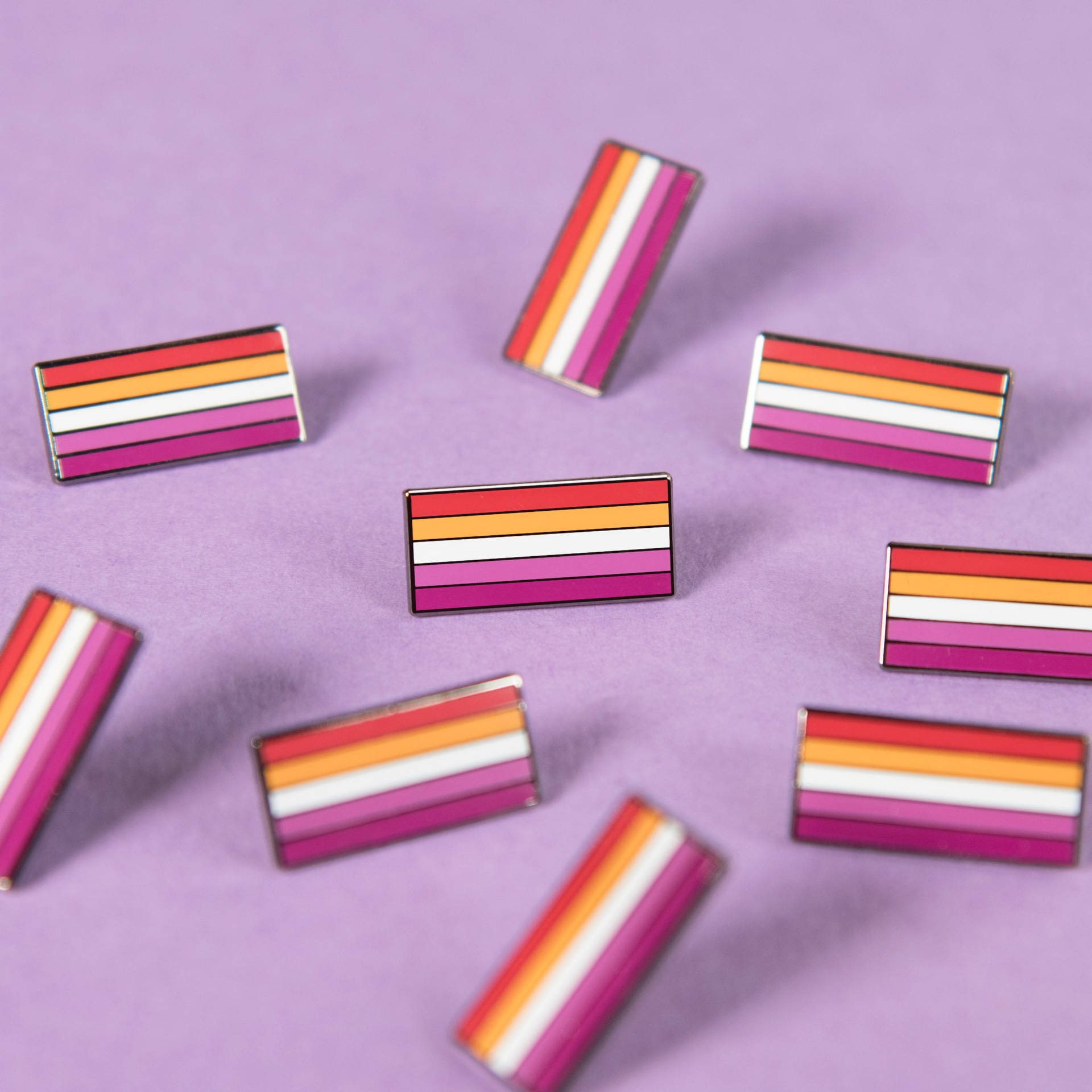 Lesbian Flag Brooch Background
