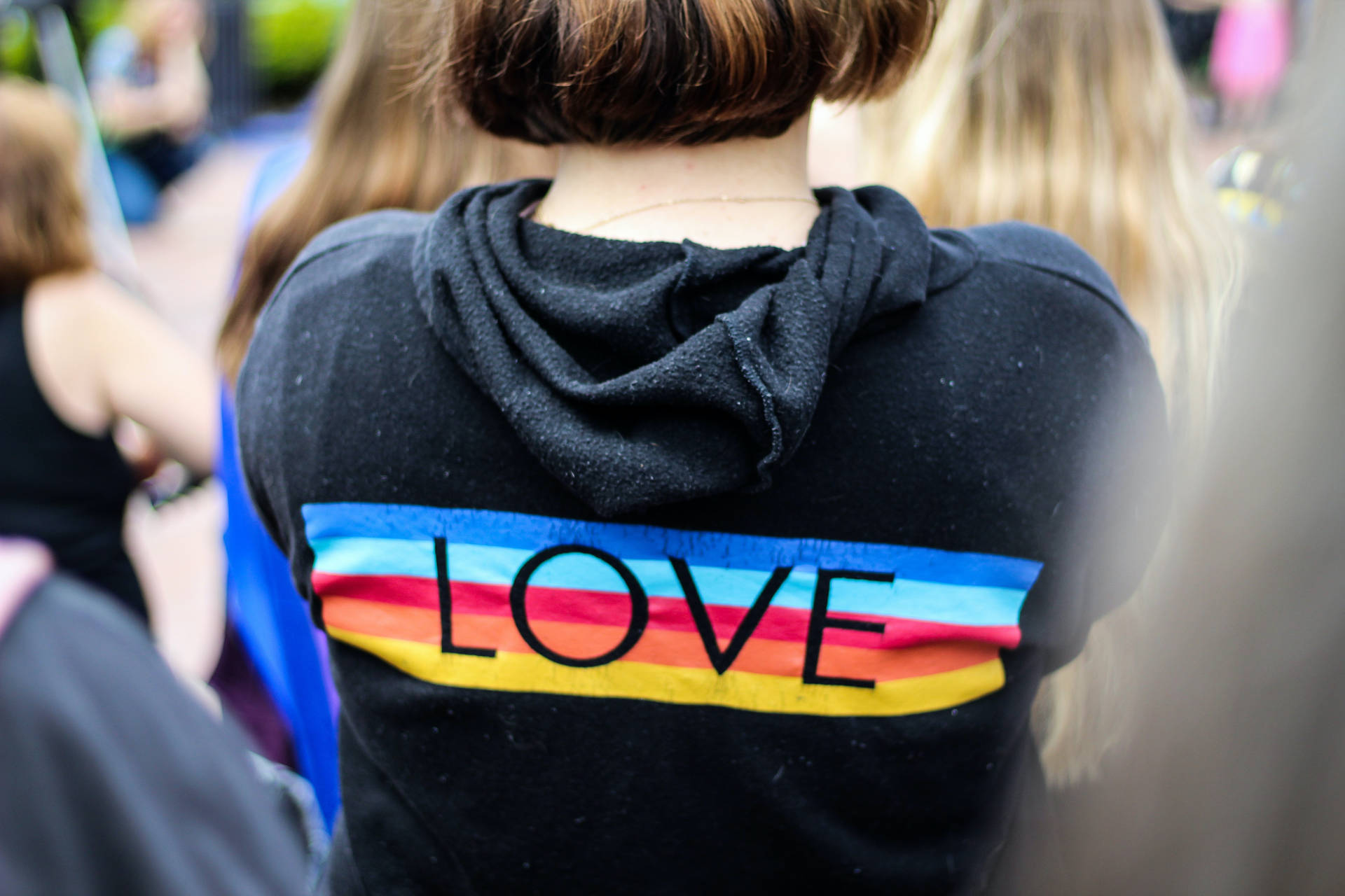 Lesbian Girl Love Hoodie Background