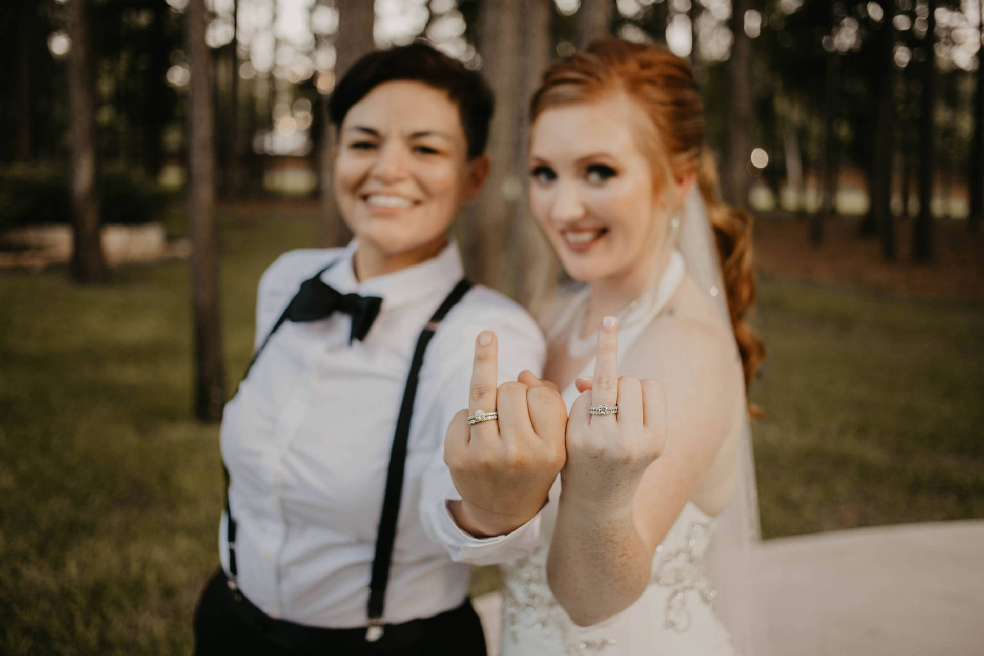 Lesbian Girl Wedding Finger Background