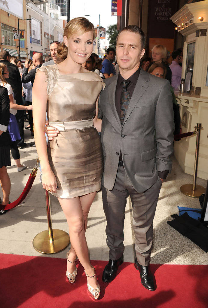 Leslie Bibb And Sam Rockwell At The Conviction Movie Premiere