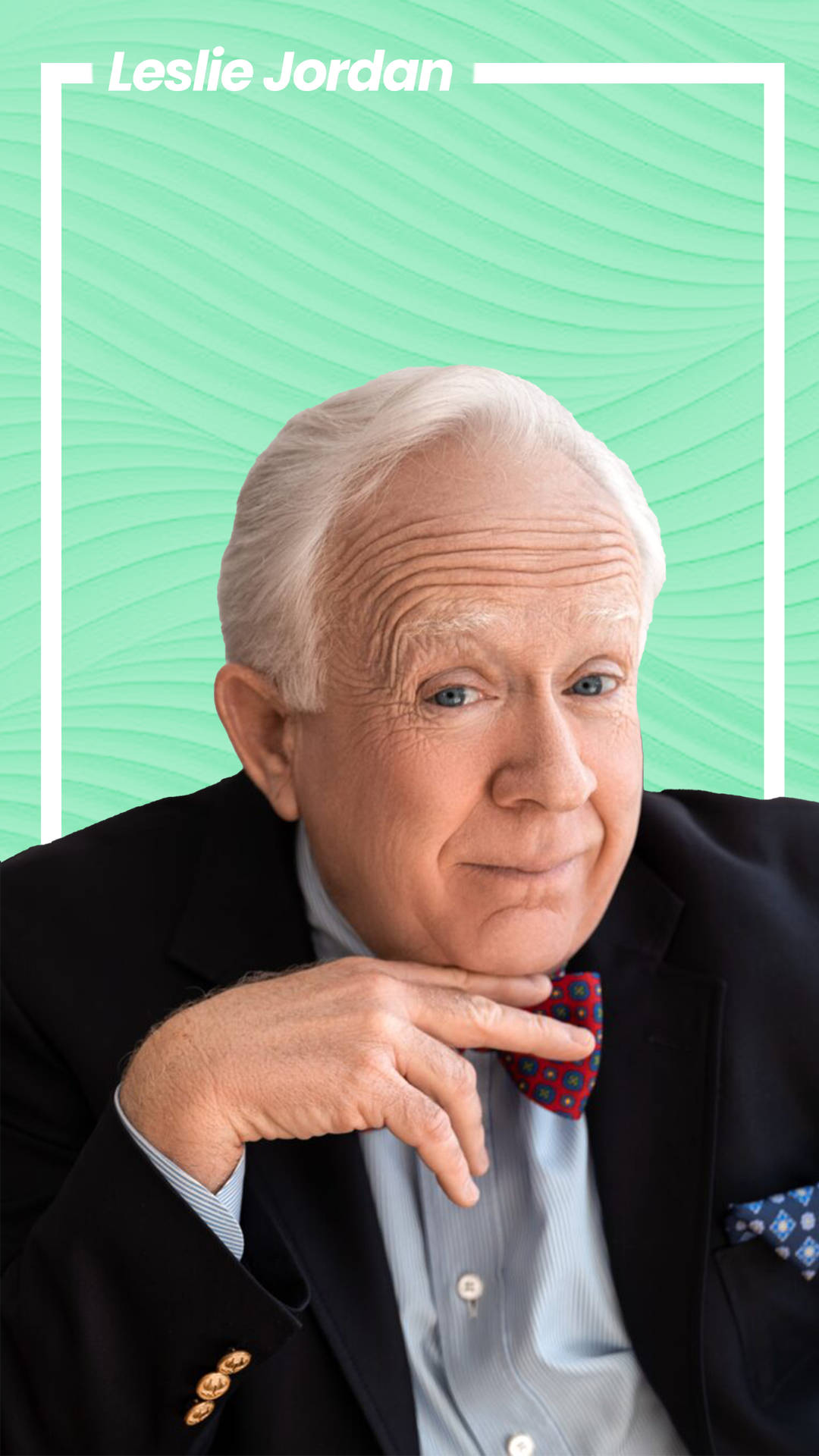 Leslie Jordan Green Frame Background Background