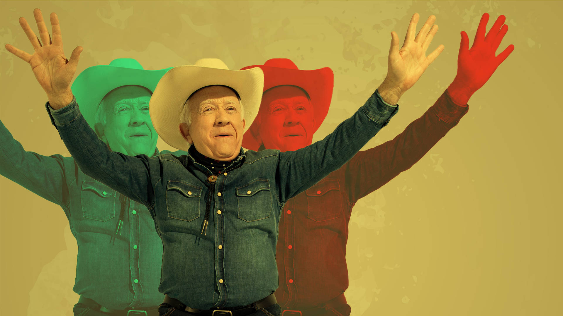 Leslie Jordan Three Colors Background