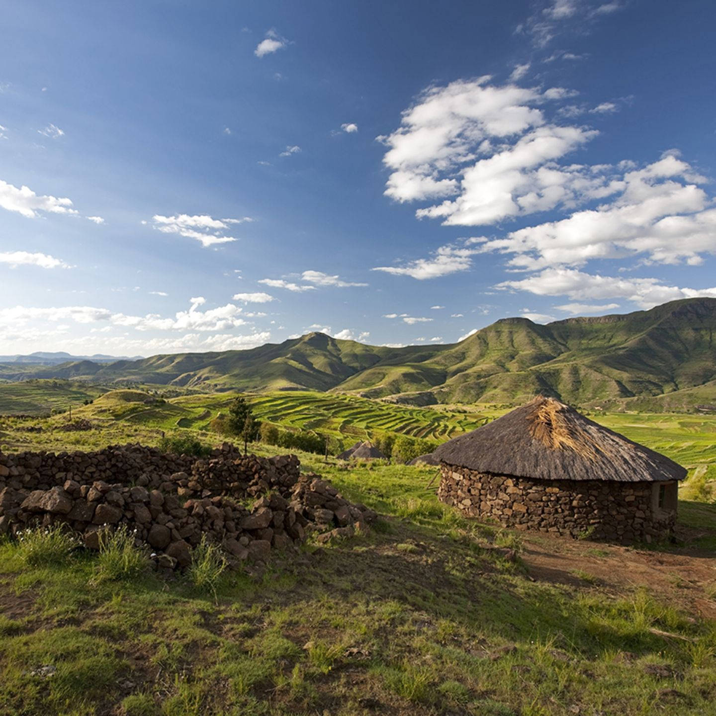 Lesotho Single House Mountains