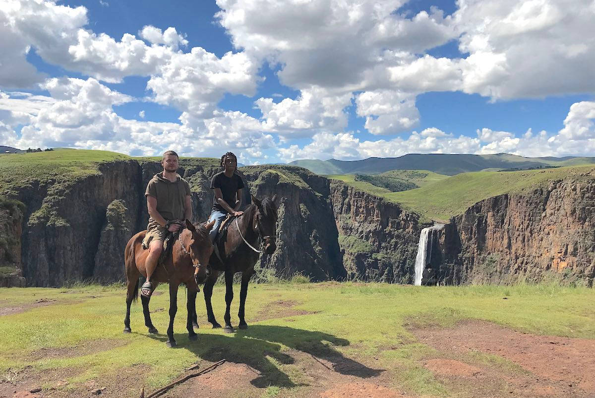 Lesotho Two Men Horseback