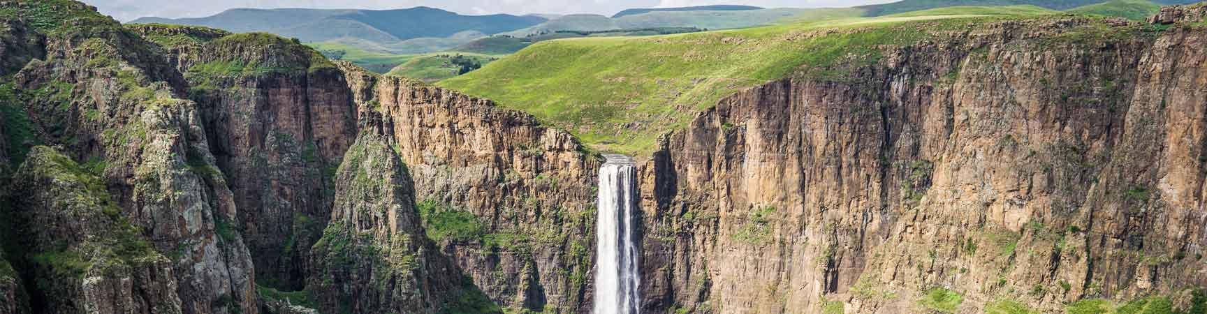 Lesotho Waterfall Panorama Image