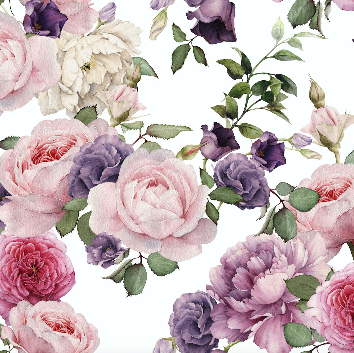 Let Beauty Bloom With A Vibrant Watercolor Floral Print. Background