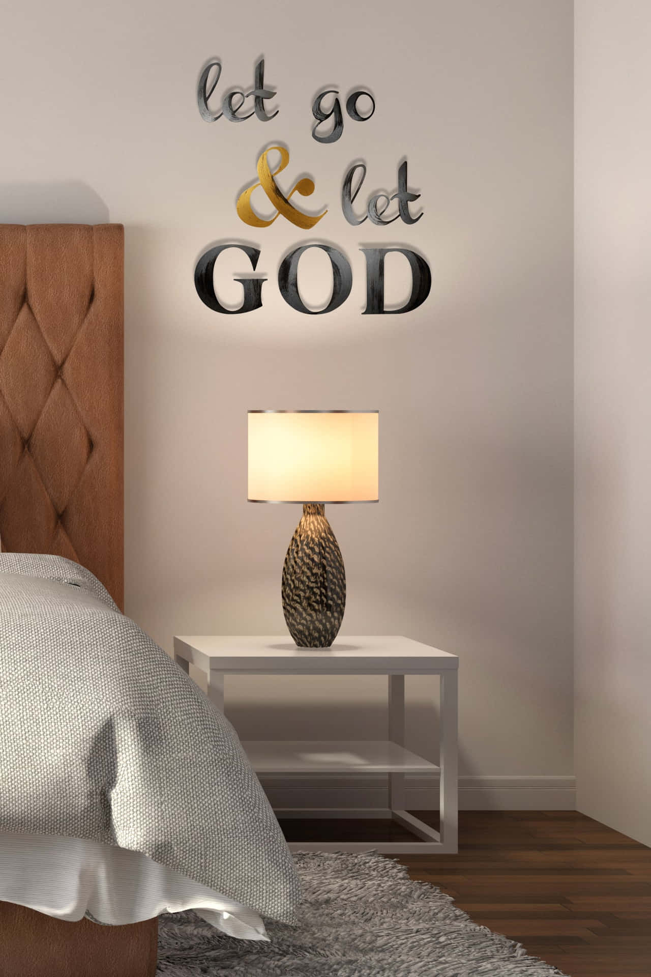 Let Go And Let God Wall Decal Background