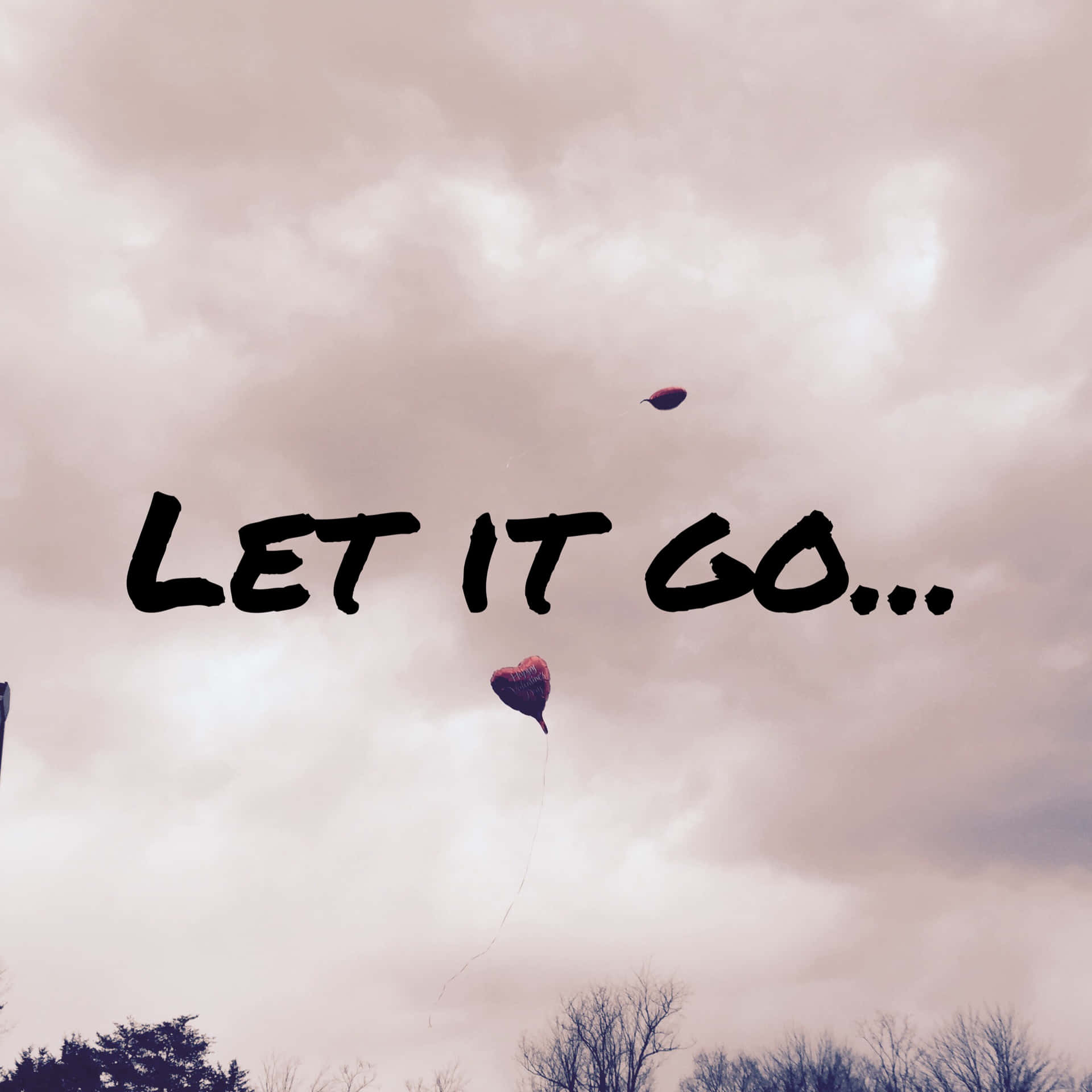 Let It Go Cloudy Sky Background