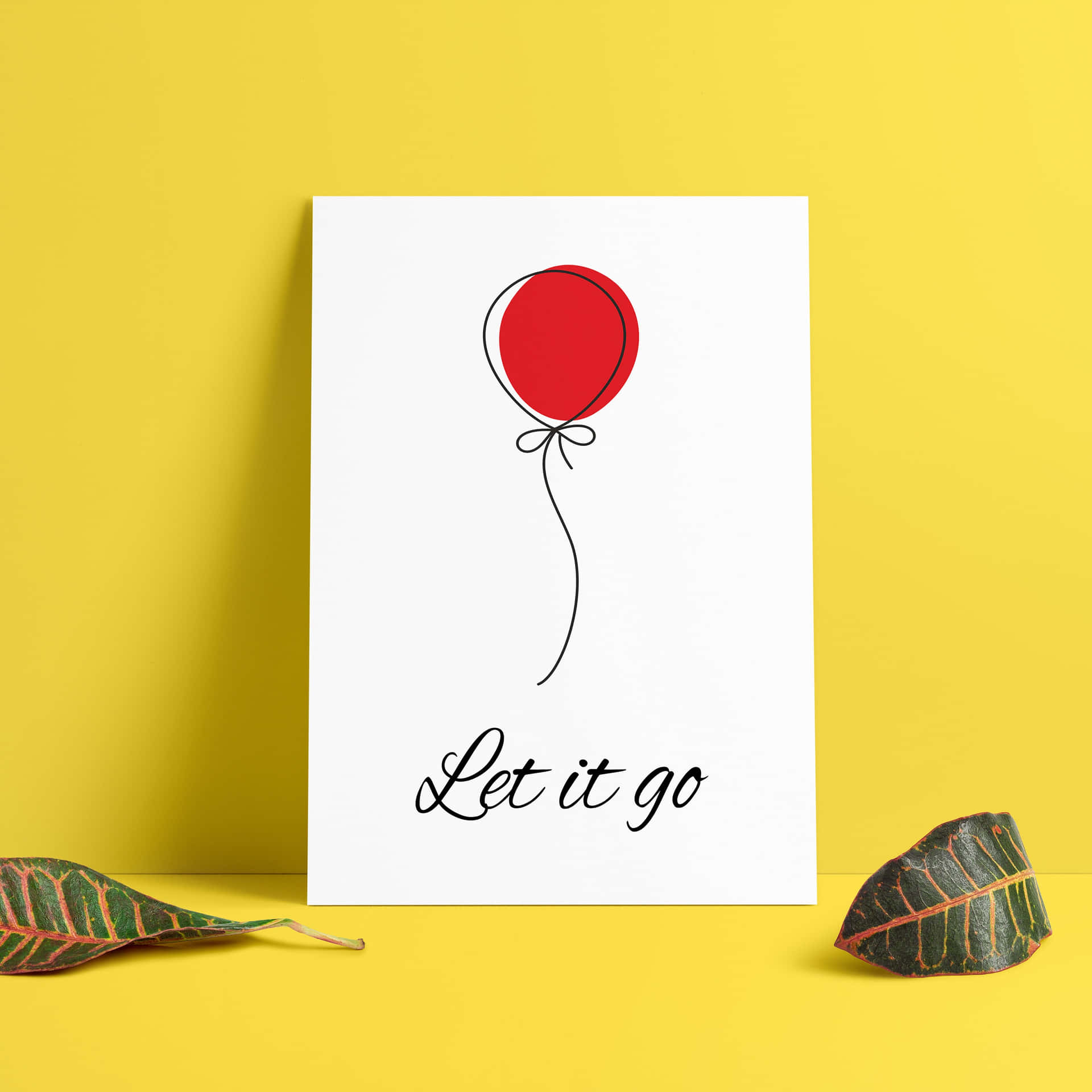 Let It Go Red Balloon Background