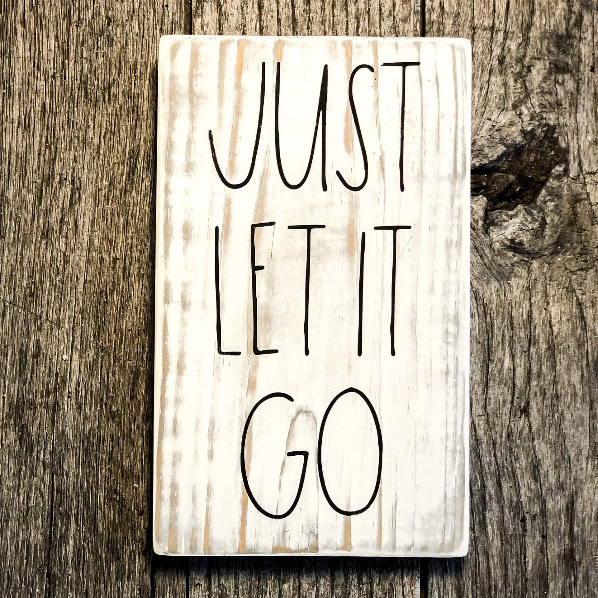 Let It Go Wooden Background