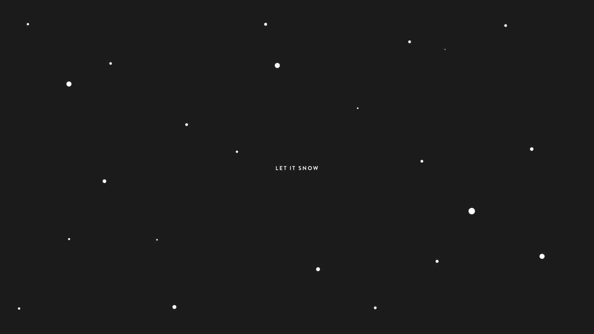 Let It Snow Aesthetic Black And White Laptop Background