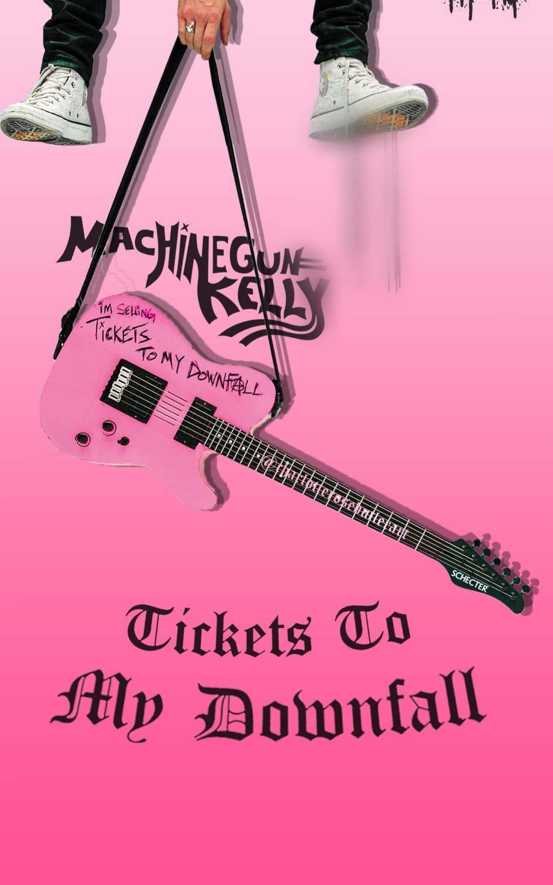Let Machine Gun Kelly Take You On A Thrilling Journey With Tickets To My Downfall Background
