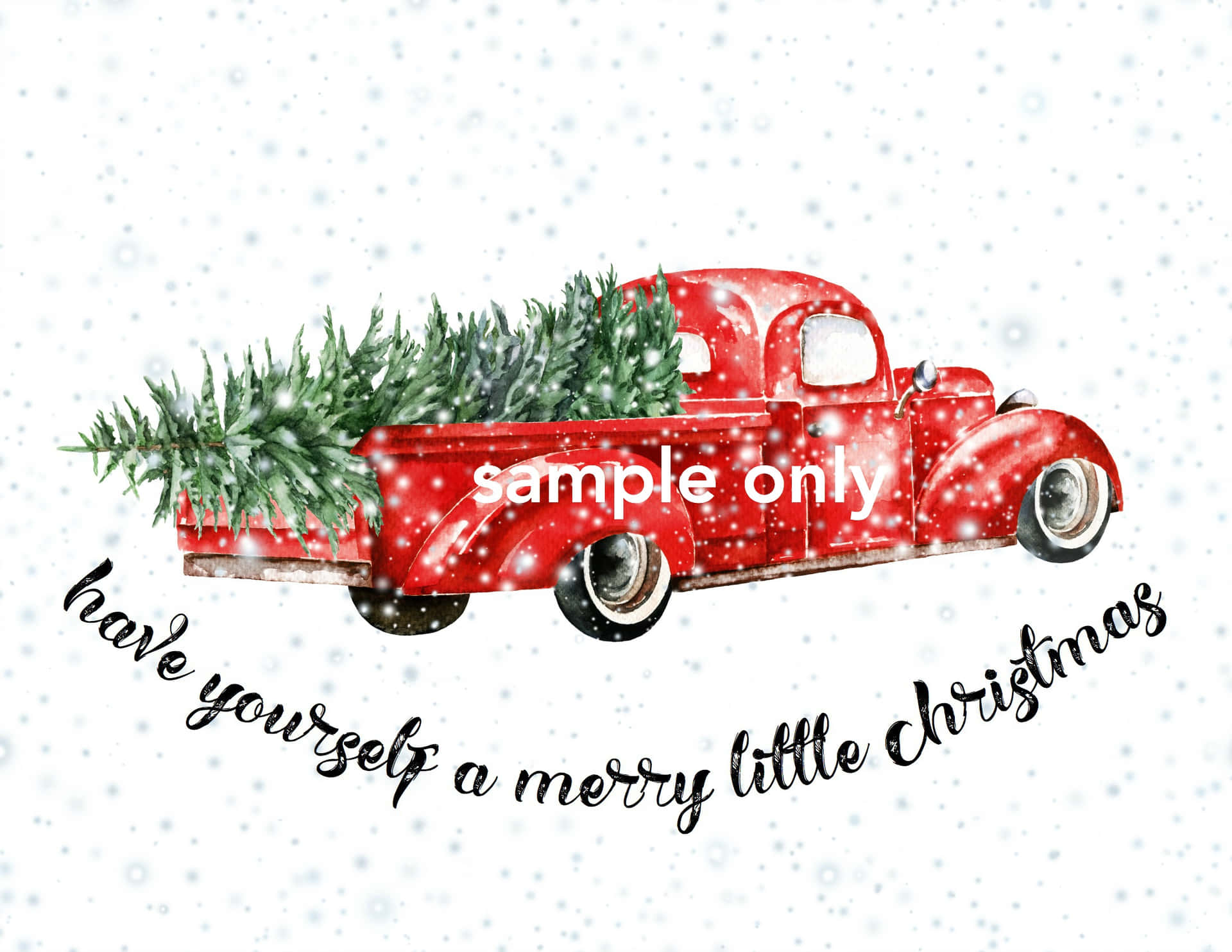 Let Nostalgia Take You Away This Holiday Season With A Vintage Truck Christmas Background
