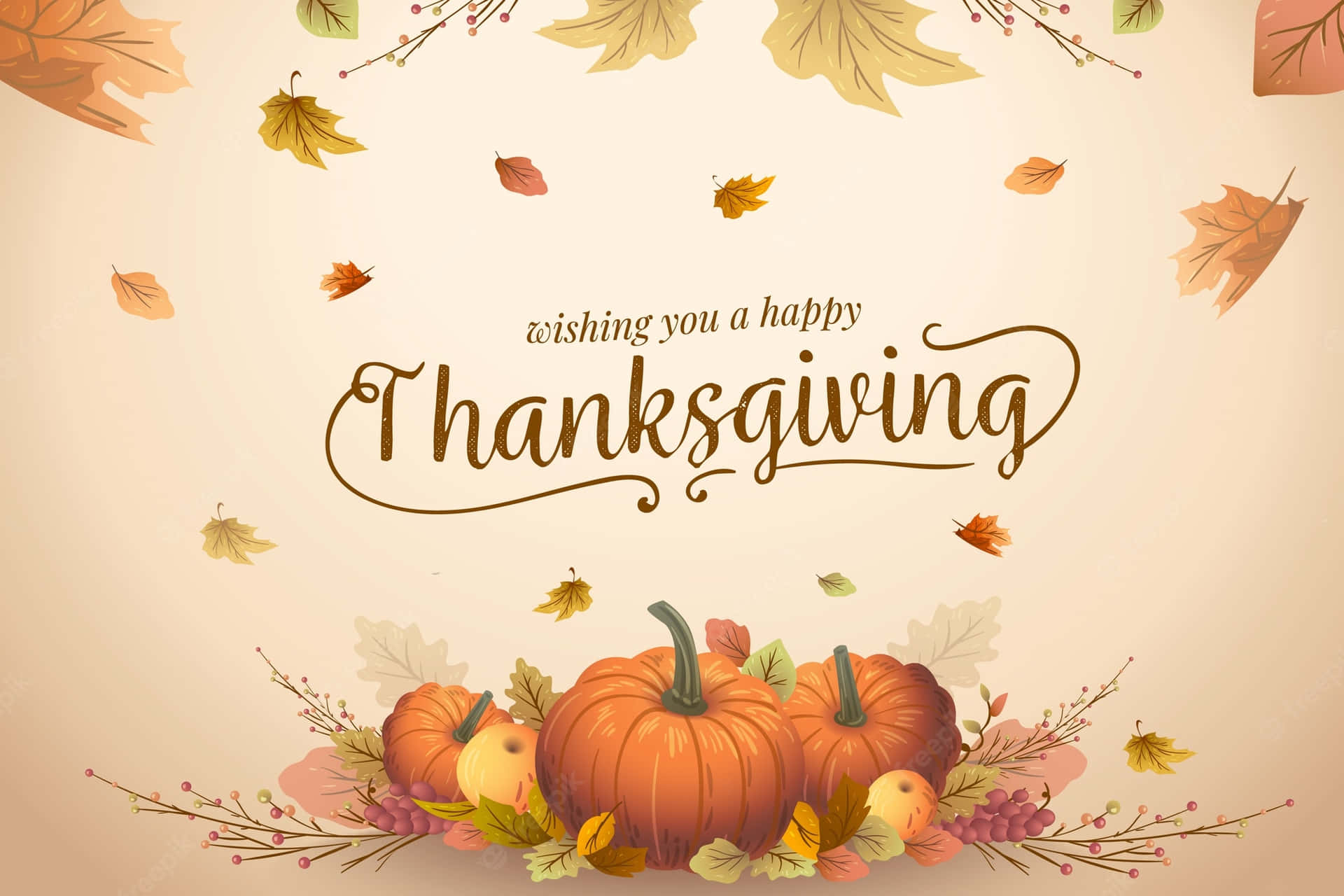 Let's Celebrate Thanksgiving The Beautiful Way Background