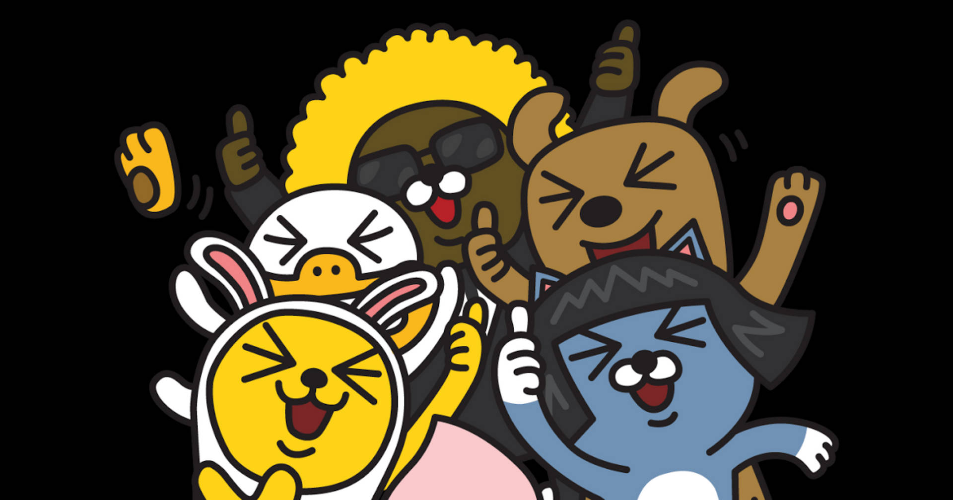 Let's Give A Thumbs Up To Kakao Friends! Background