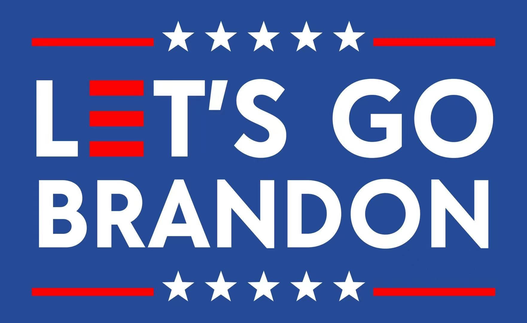 Let's Go Brandon Red And Blue Background