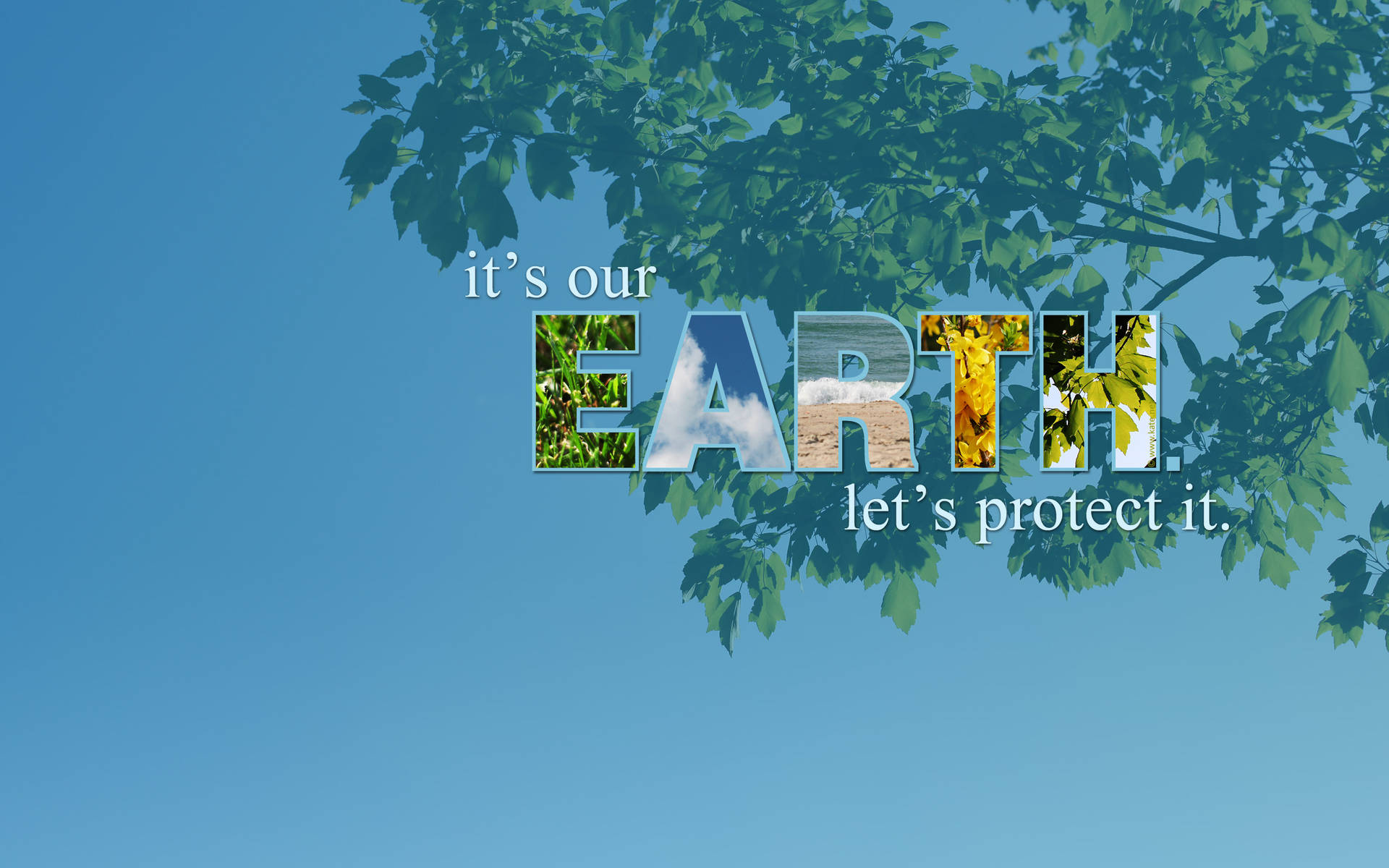 Let's Protect Earth Day Slogan Background