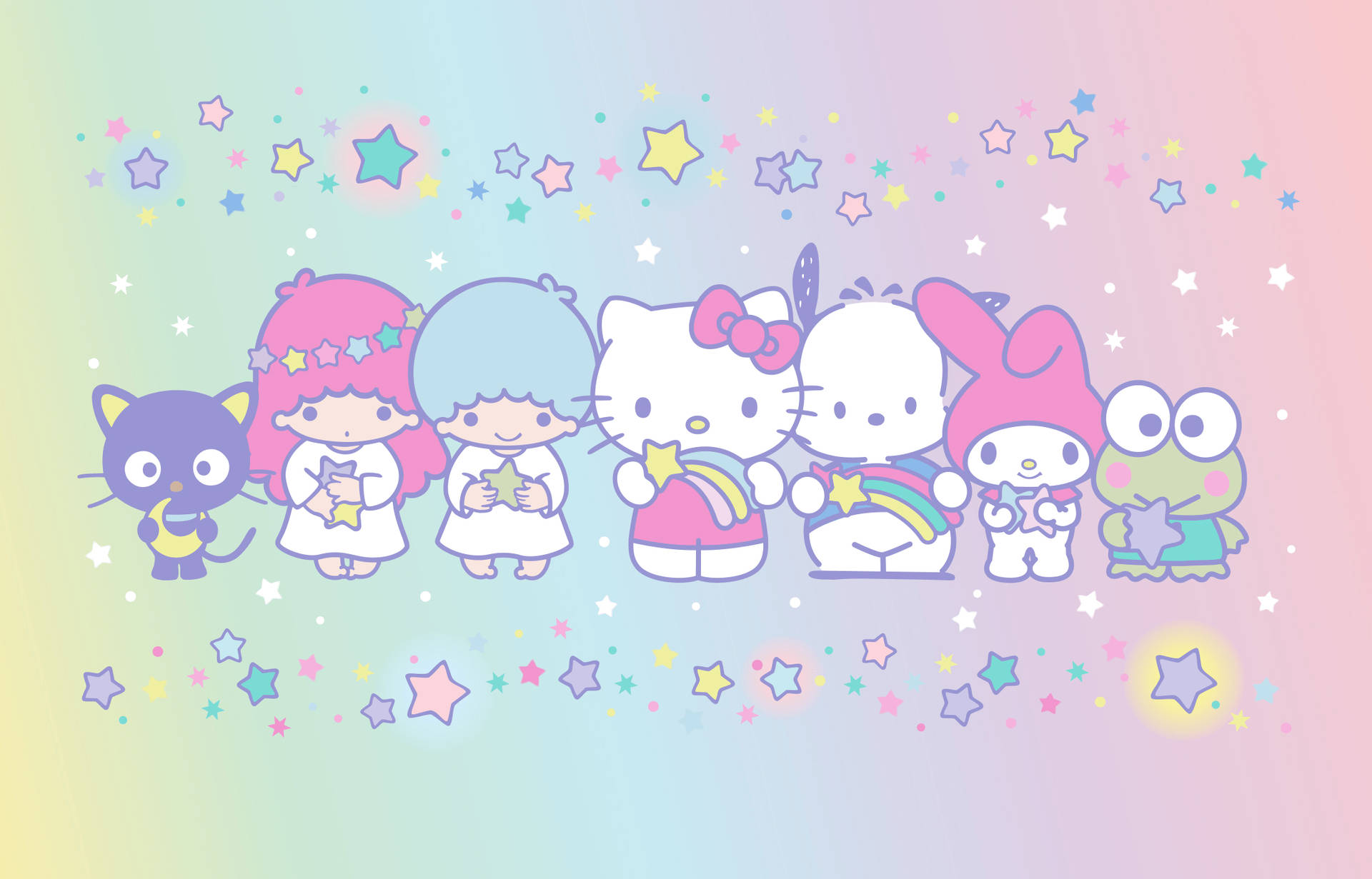 Let's Smile And Have A Bright Day With Cute Sanrio! Background