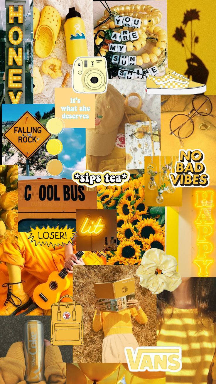 Let Sunshine Spread Your Day With This Cute Yellow Aesthetic! Background