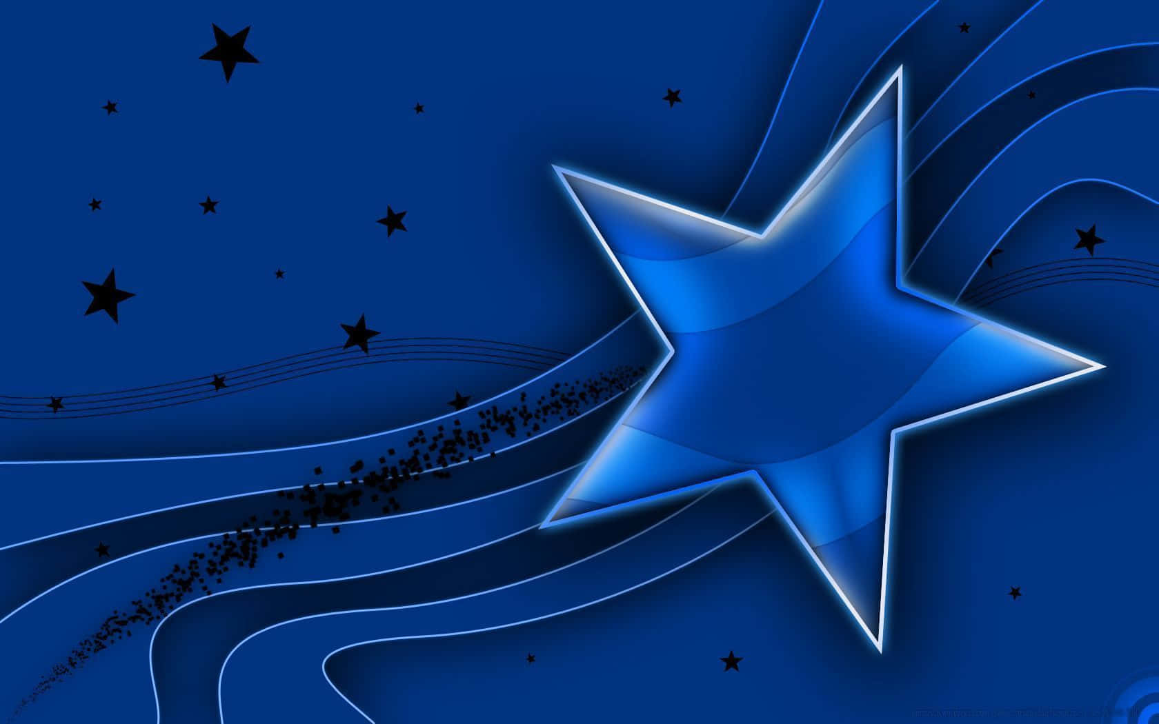 Let The Colorful Blue Stars Light Up Your Day Background