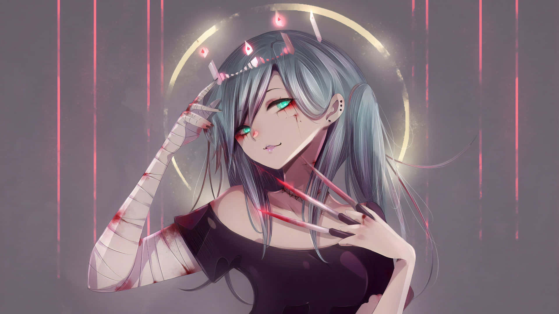 Let The Darkness Of Gothic Anime Govern Your Soul Background