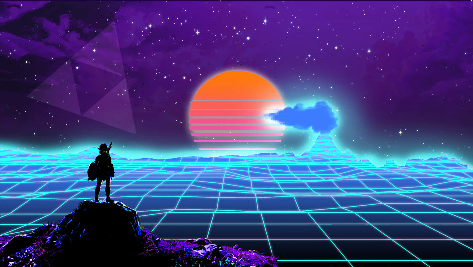 Let The Future Of Computing Feel Old-school With Our Vaporwave Tablet Background