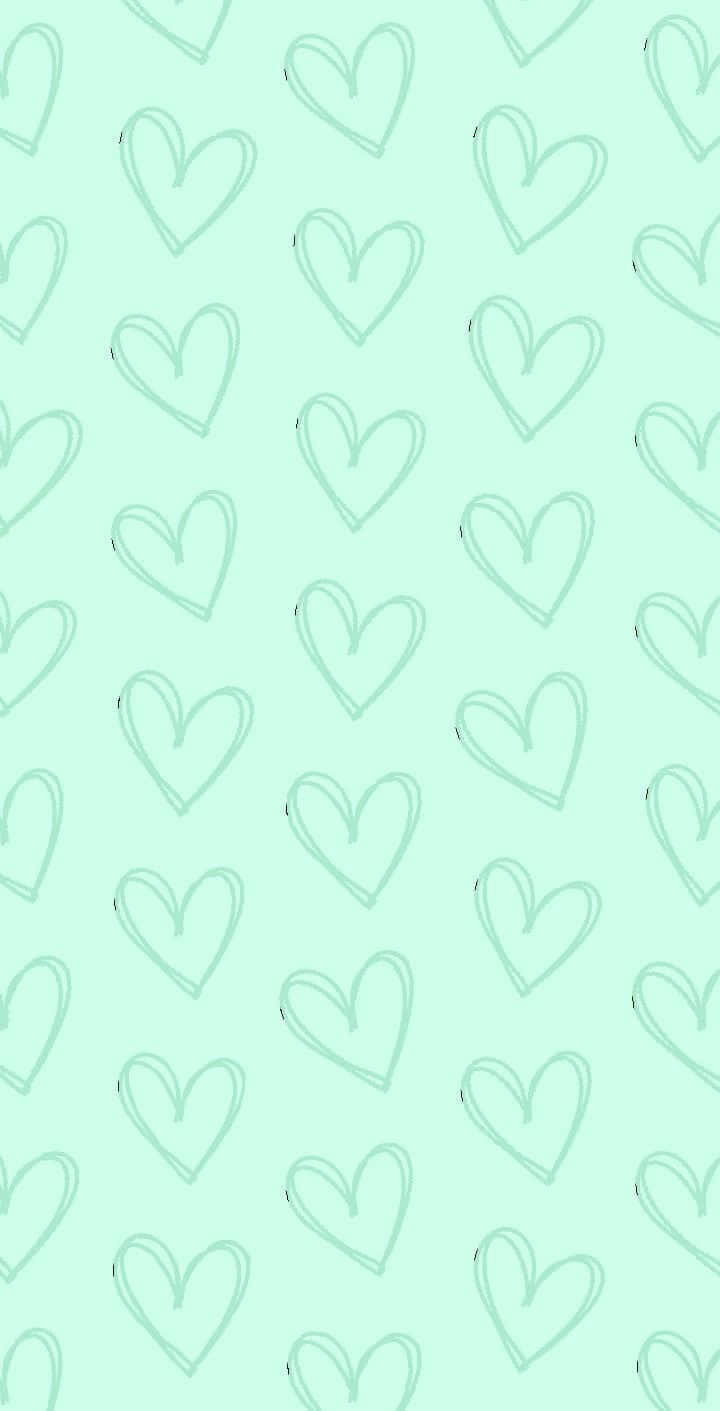 Let The Love Of Mint Green Hearts Spread