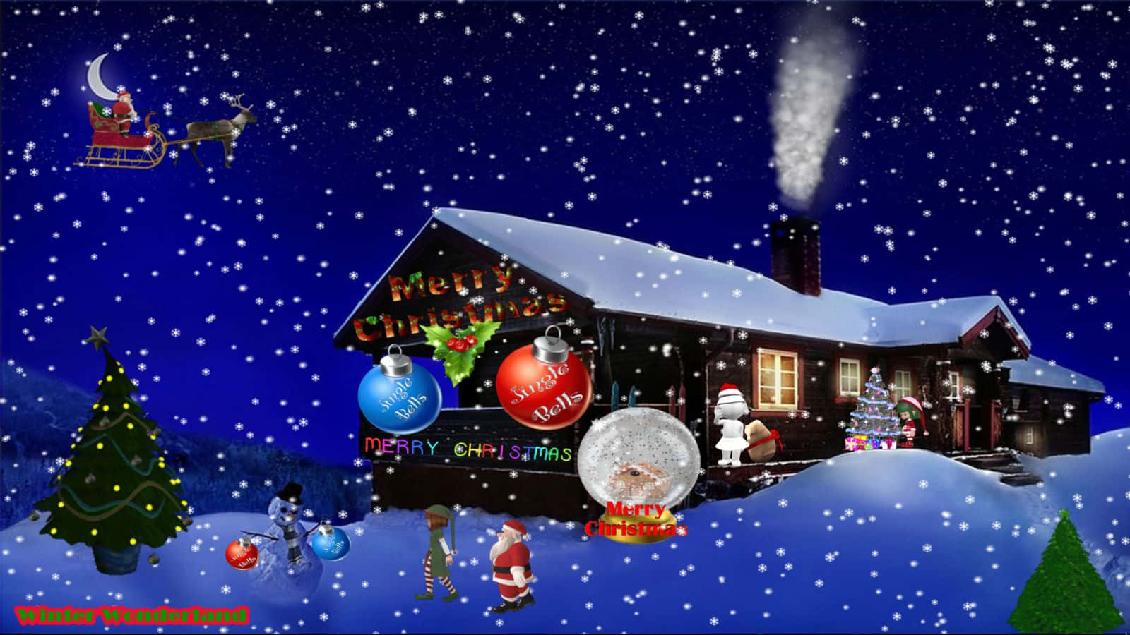 Let The Magic Of Christmas Fill You With A Winter Wonderland! Background