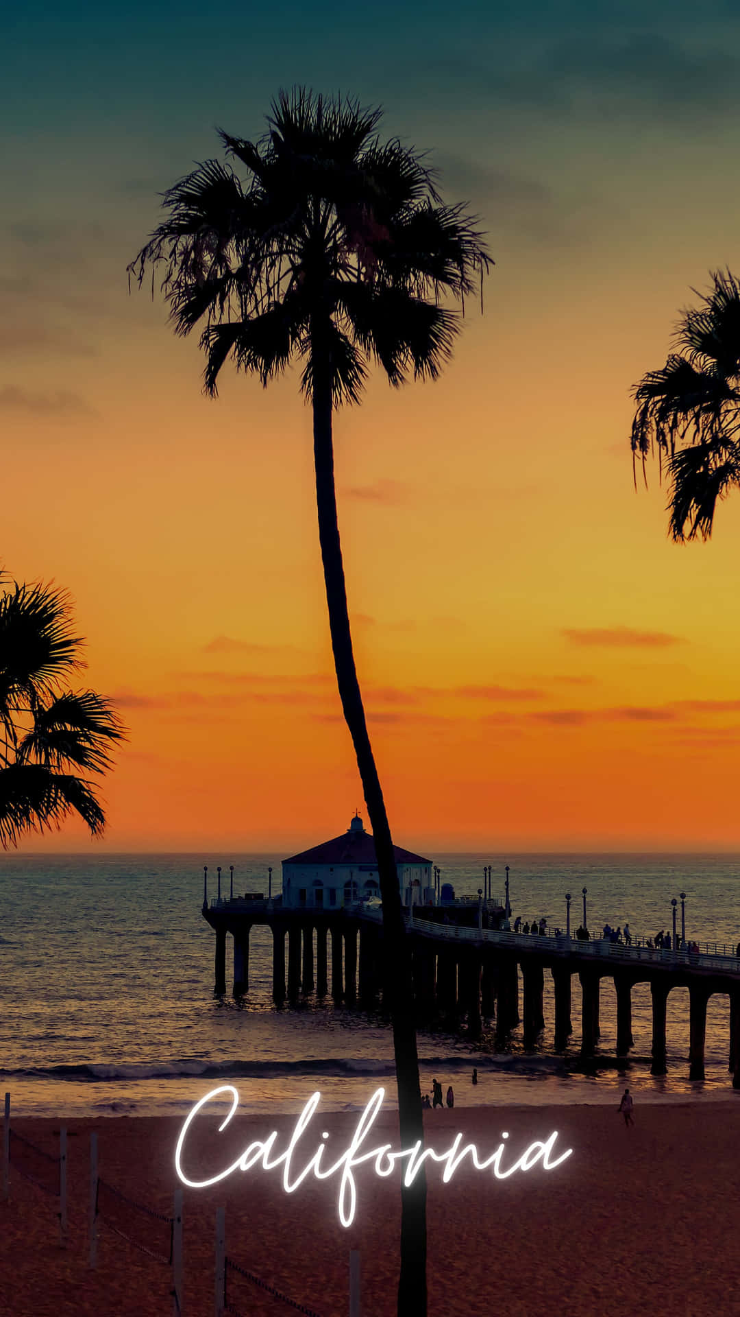 Let The Sun Set On A Perfect Day In California. Background