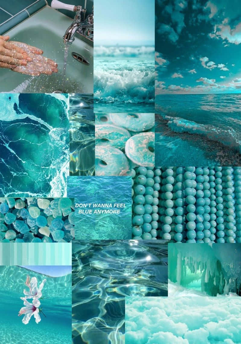 Let Your Imagination Wander Freely In This Vibrant Turquoise World. Background