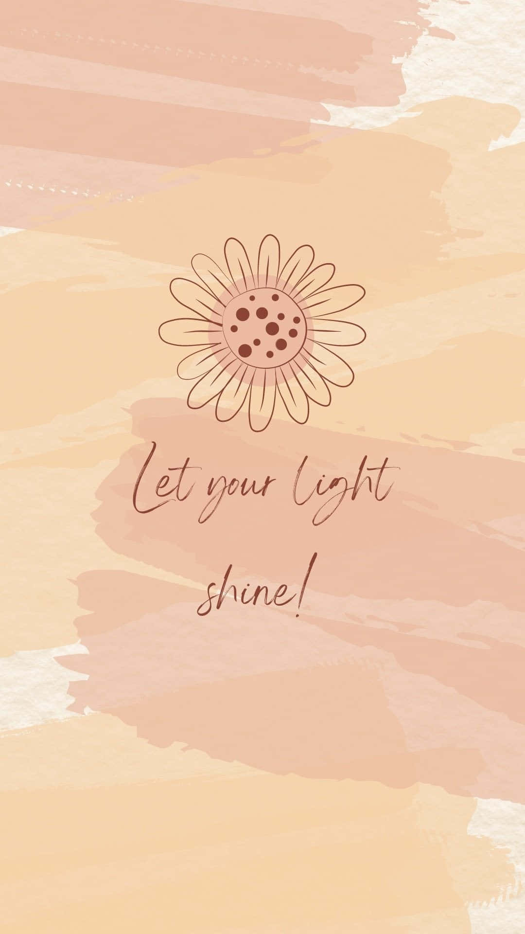 Let Your Light Shine, Abstract Watercolor Background With A Flower