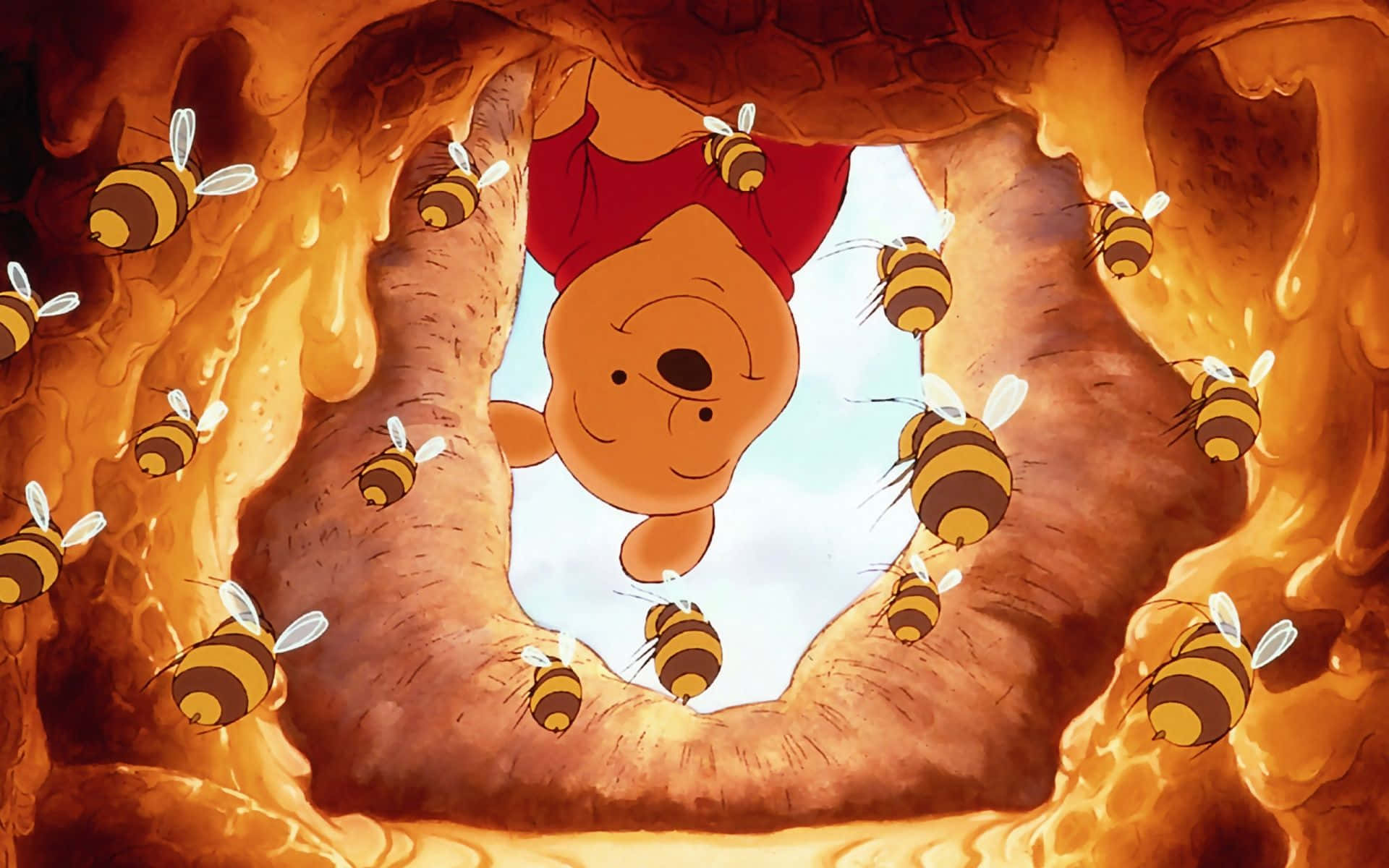 Let Your Little One Explore The Magical World Of Winnie The Pooh With This Laptop! Background