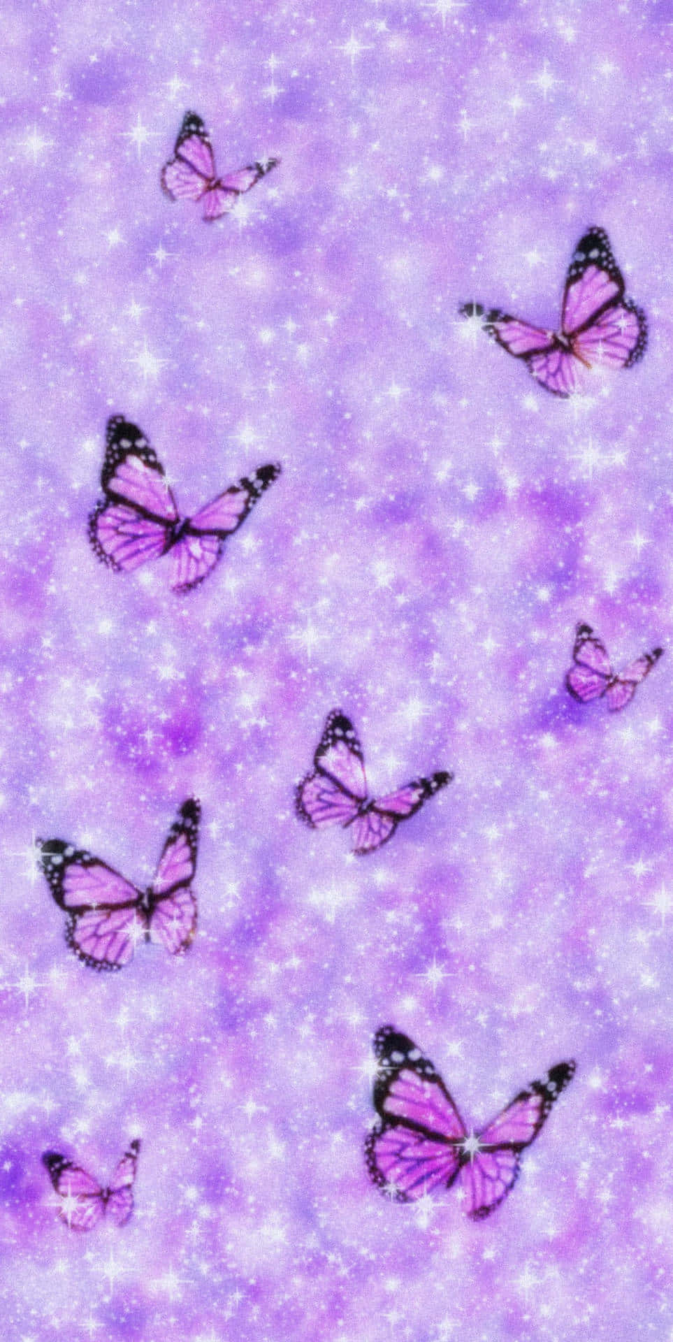 Let Your Phone Be As Beautiful As A Butterfly With This Purple Butterfly Iphone Wallpaper Background