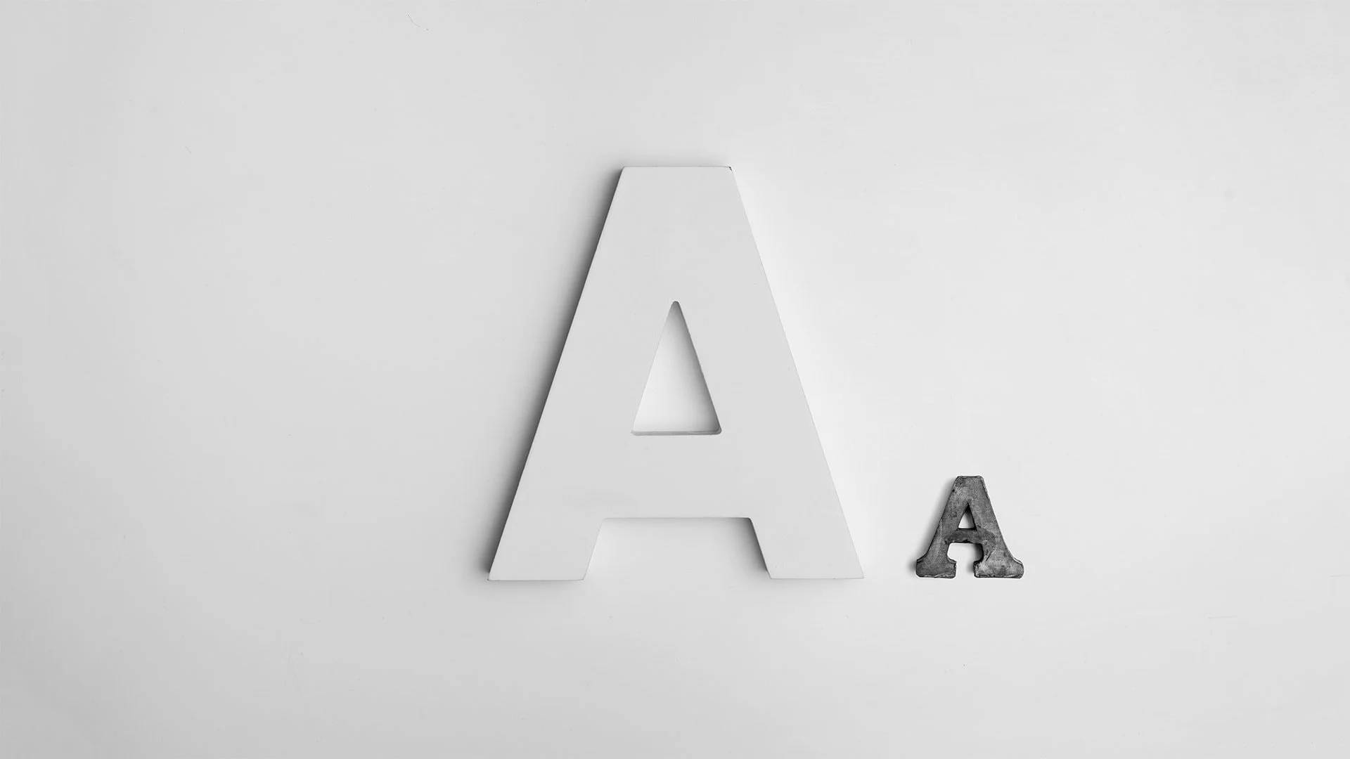 Letter A In Plain White Background