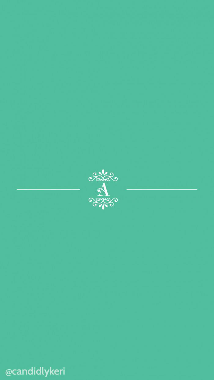 Letter A Pastel Green Aesthetic