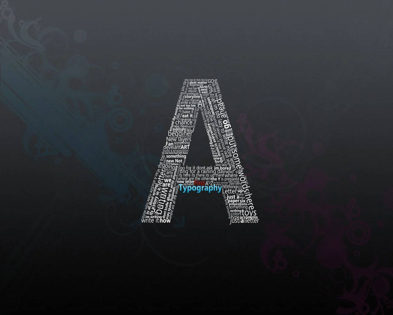Letter A Typography