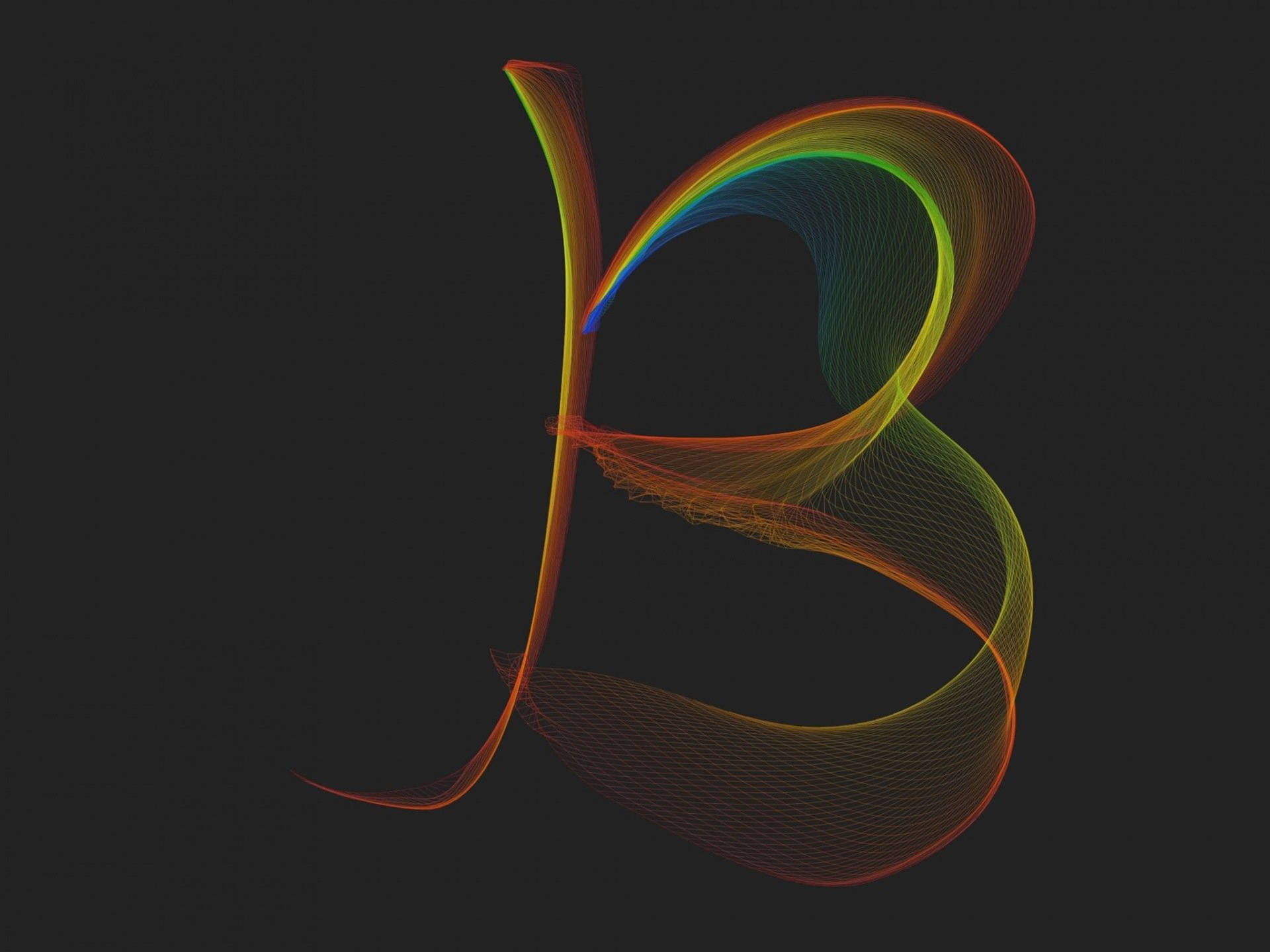 Letter B Abstract Lines Background