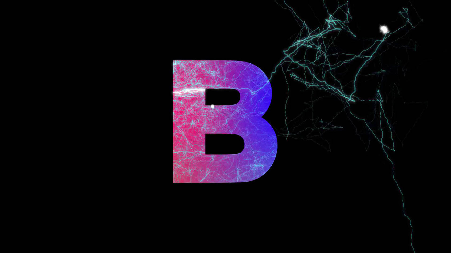 Letter B Lightning Design Background