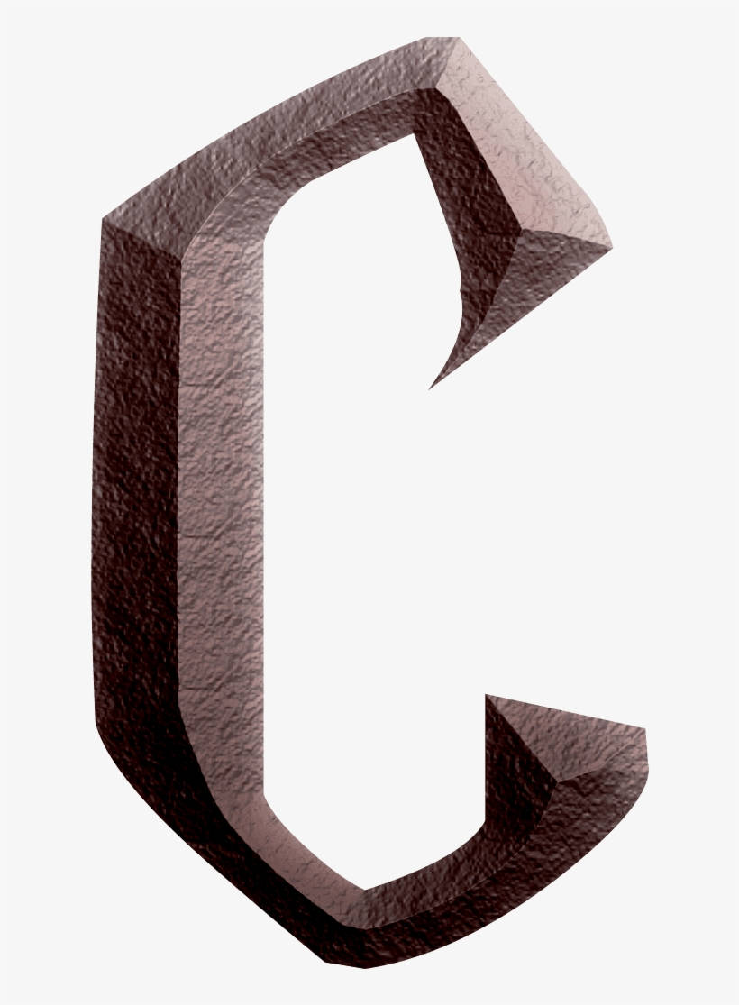 Letter C Metal Texture Background