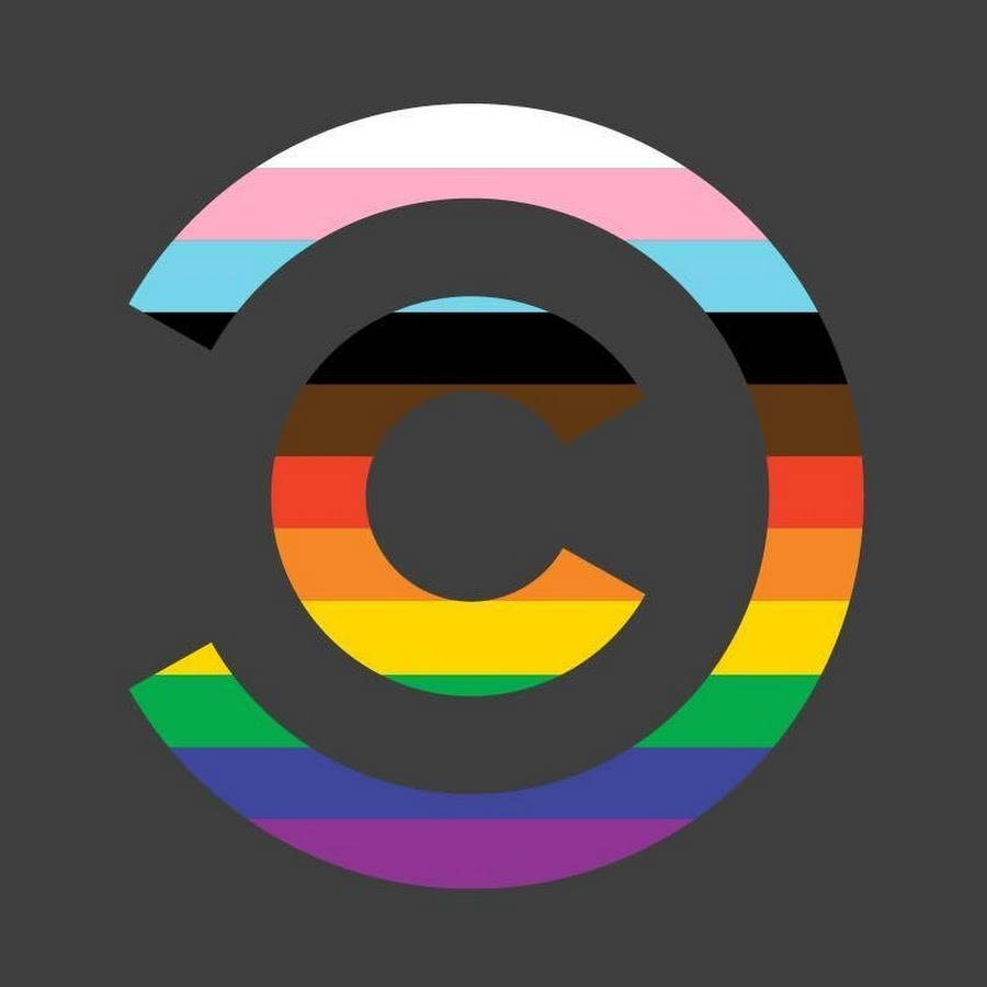 Letter C With Layers Of Colors Background