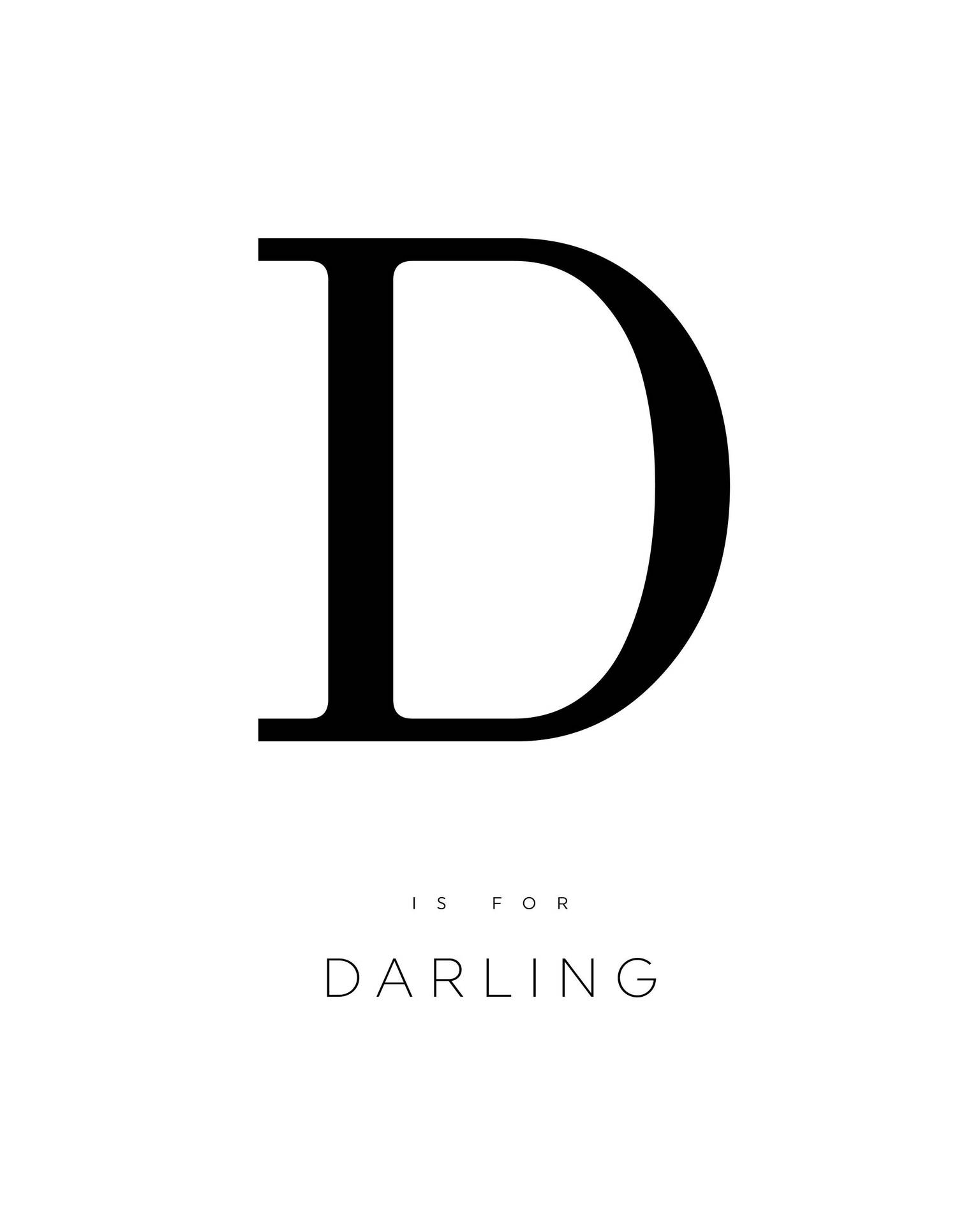 Letter D For Darling Background