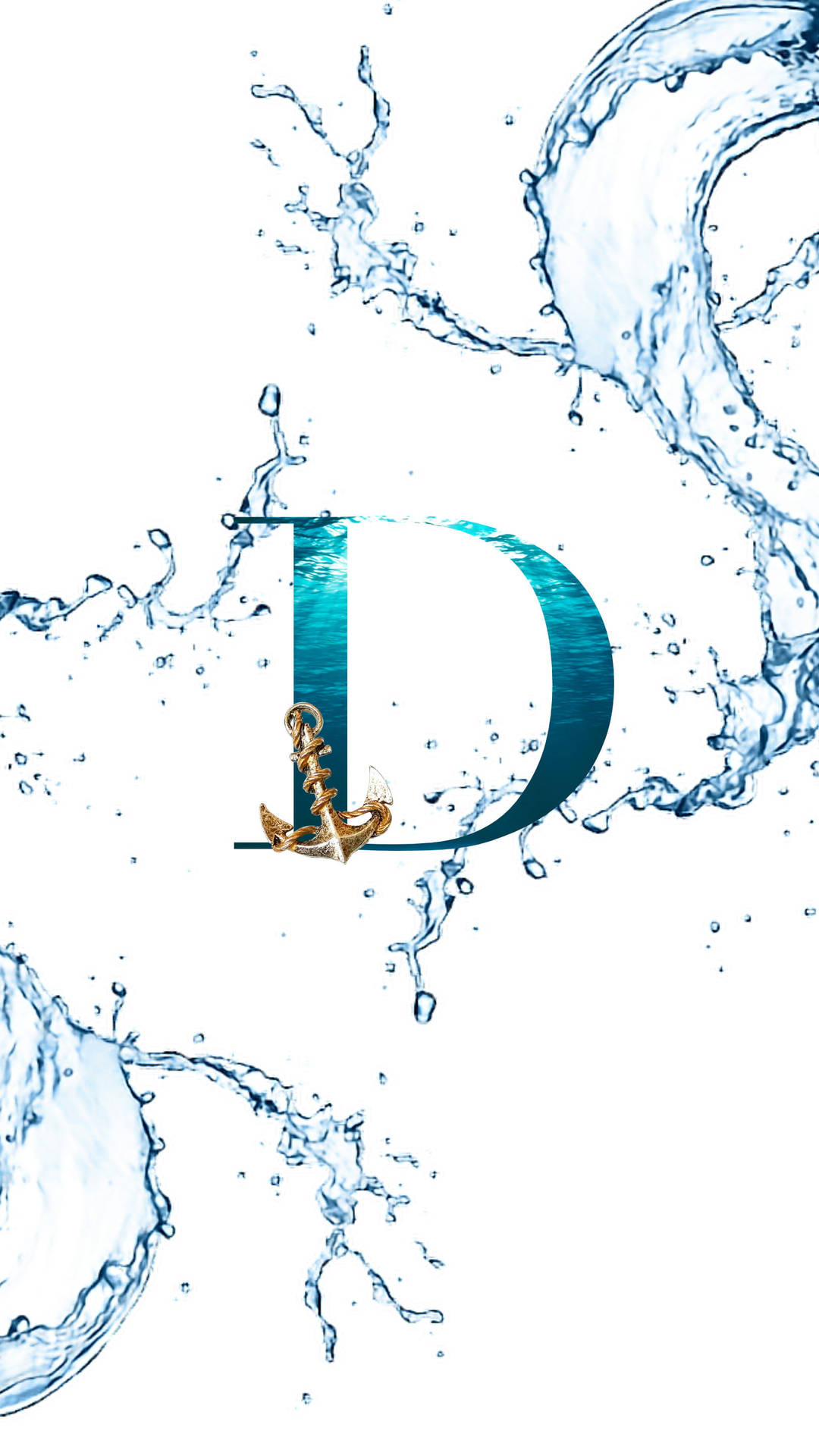 Letter D With Anchor Phone Background
