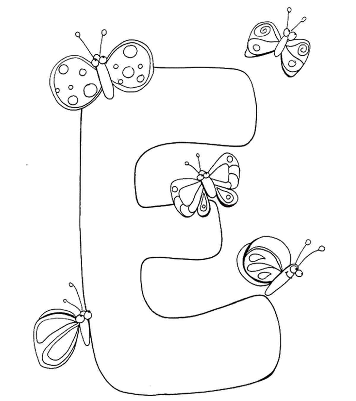 Letter E And Butterfly Pencil Art Background