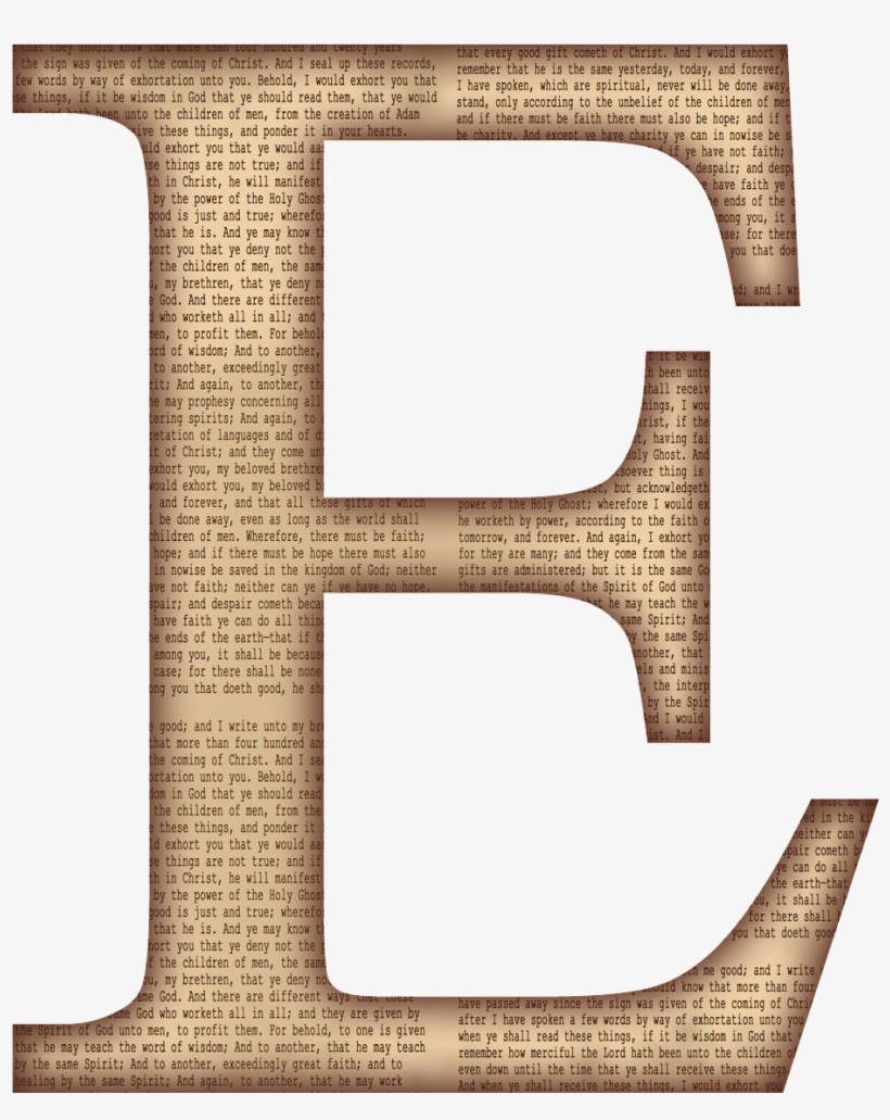 Letter E Book Page Background
