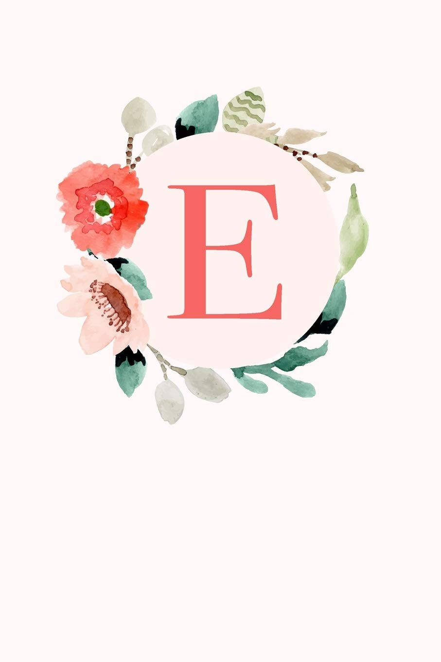 Letter E With Flowers Background