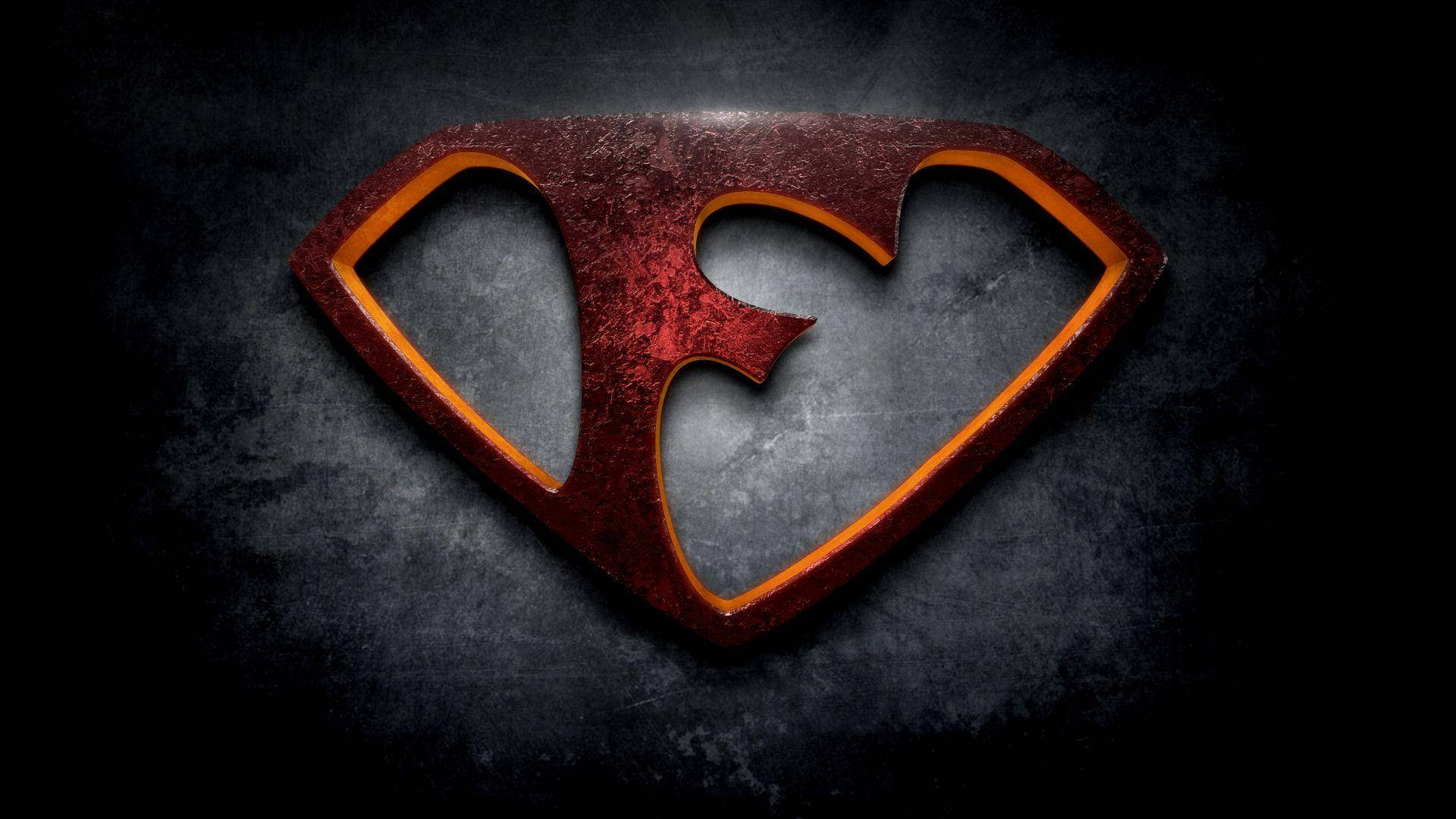 Letter F Superman Design Background