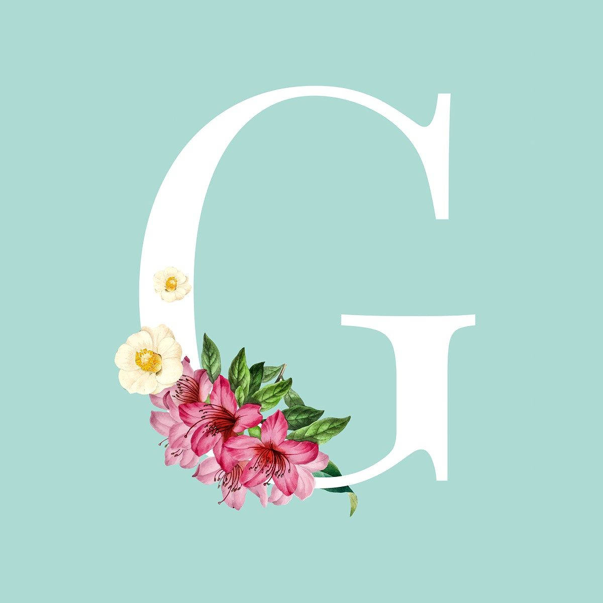 Letter G In Mint Background