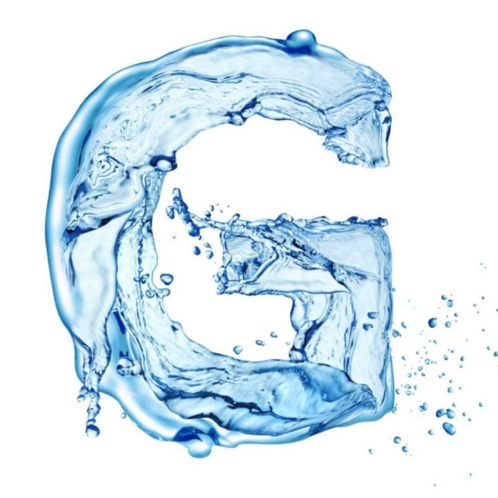 Letter G In Water Design Background